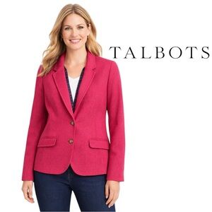 Talbots Aberdeen Women’s Wool Blend Blazer Pink Women’s Size 14 Style# PH5090